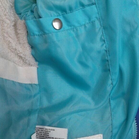 Cat & Jack Puffer Coat Jacket Girls Size XS 4/5 Purple Pink NeonYellow Blue Warm - Picture 12 of 15